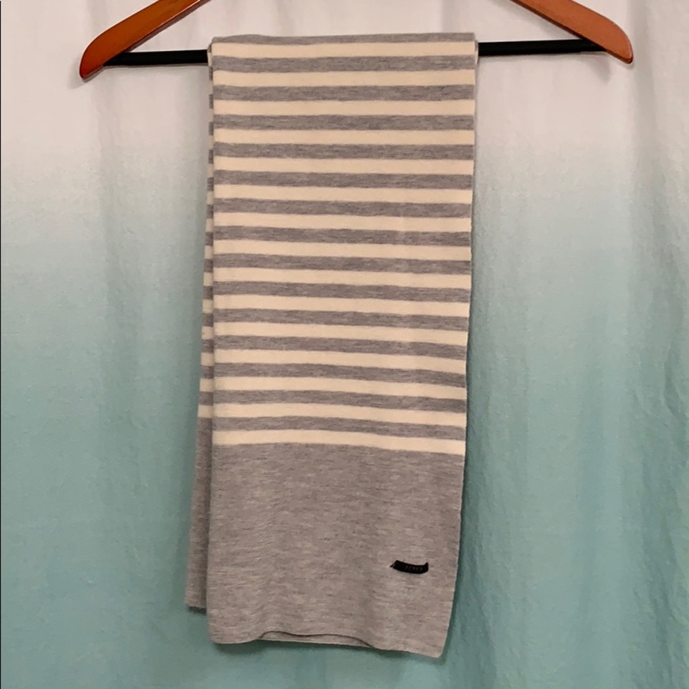 J. crew-OS-cream & gray, oversized scarf